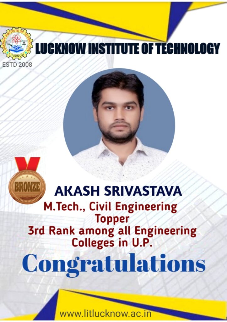 Our brilliant student of M.Tech., Civil Engineering Akash Srivastava ...